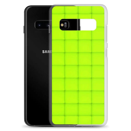 Neon Green Squishy Style Flexible Clear Samsung Case Bump Resistant Corners CREATIVETECH