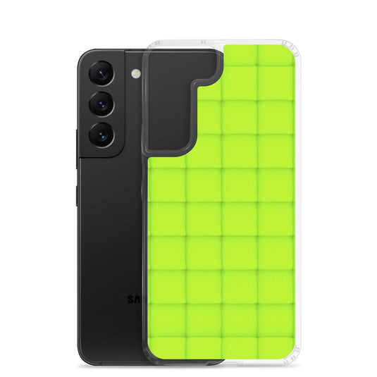 Neon Green Squishy Style Flexible Clear Samsung Case Bump Resistant Corners CREATIVETECH