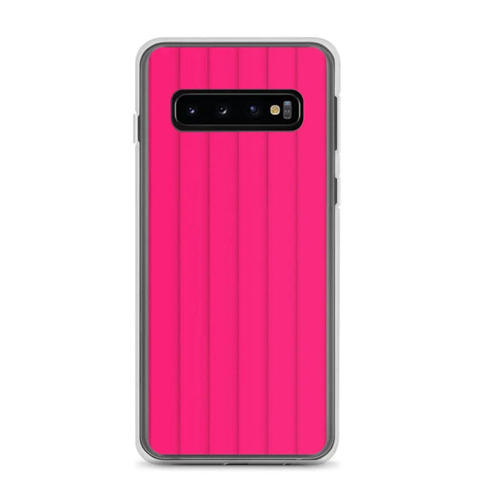 Neon Red Striped Squishy Style Flexible Clear Samsung Case Bump Resistant Corners CREATIVETECH