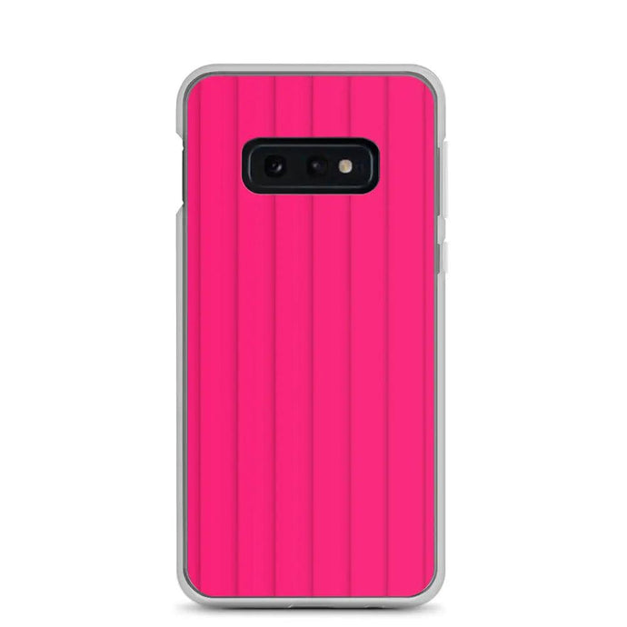 Neon Red Striped Squishy Style Flexible Clear Samsung Case Bump Resistant Corners CREATIVETECH