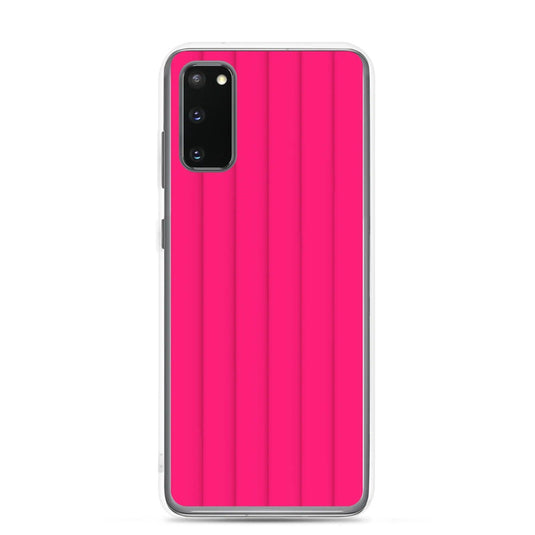 Neon Red Striped Squishy Style Flexible Clear Samsung Case Bump Resistant Corners CREATIVETECH