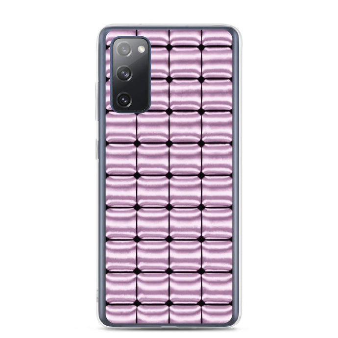 Rose Pink Metal Cubic Style Flexible Clear Samsung Case Bump Resistant Corners CREATIVETECH