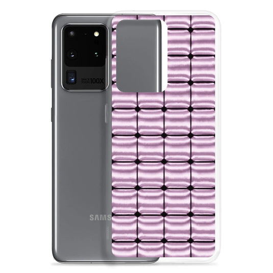 Rose Pink Metal Cubic Style Flexible Clear Samsung Case Bump Resistant Corners CREATIVETECH