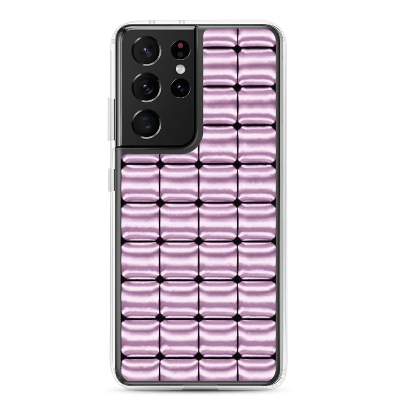 Load image into Gallery viewer, Rose Pink Metal Cubic Style Flexible Clear Samsung Case Bump Resistant Corners CREATIVETECH
