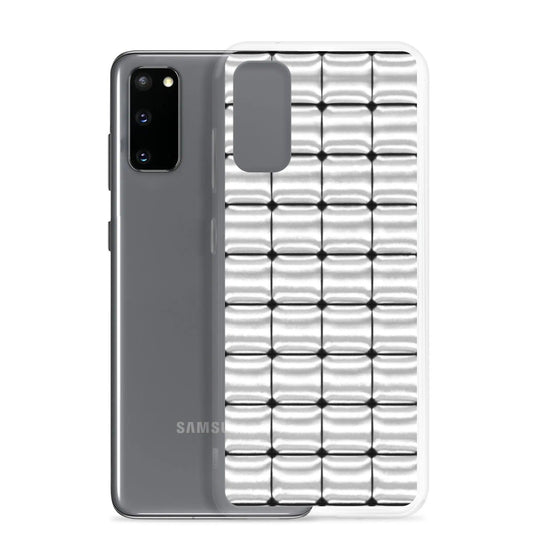 Silver Metal Cubes Flexible Clear Samsung Case Bump Resistant Corners CREATIVETECH