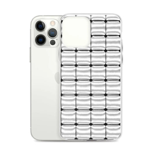 Silver Metal Cubes Flexible Clear iPhone Case Bump Resistant Corners CREATIVETECH