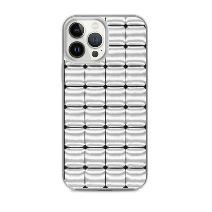 Silver Metal Cubes Flexible Clear iPhone Case Bump Resistant Corners CREATIVETECH