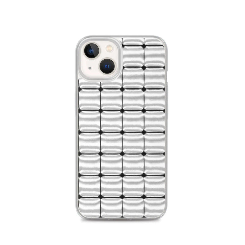 Load image into Gallery viewer, Silver Metal Cubes Flexible Clear iPhone Case Bump Resistant Corners CREATIVETECH
