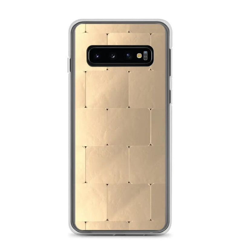 Load image into Gallery viewer, Soft Gold Metal Style Flexible Clear Samsung Case Bump Resistant Corners CREATIVETECH

