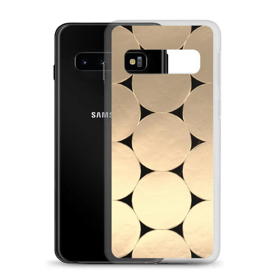 Soft Gold Round Style Flexible Clear Samsung Case Bump Resistant Corners CREATIVETECH