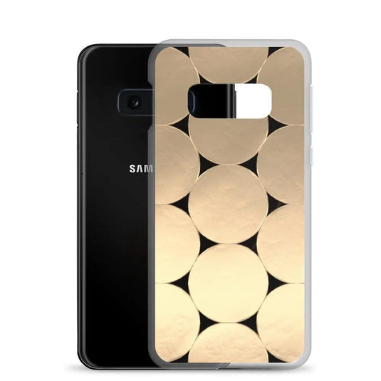 Soft Gold Round Style Flexible Clear Samsung Case Bump Resistant Corners CREATIVETECH
