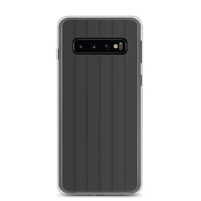 Soft Grey Black Striped Squishy Style Flexible Clear Samsung Case Bump Resistant Corners CREATIVETECH