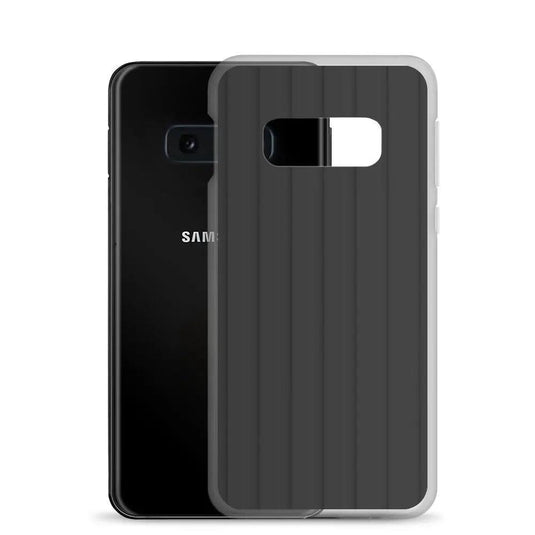 Soft Grey Black Striped Squishy Style Flexible Clear Samsung Case Bump Resistant Corners CREATIVETECH