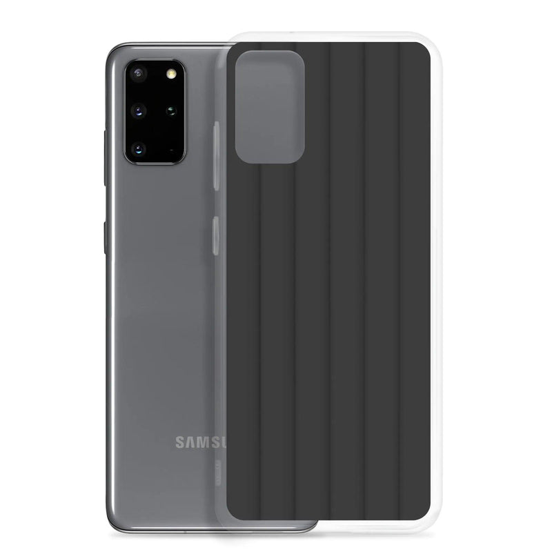 Load image into Gallery viewer, Soft Grey Black Striped Squishy Style Flexible Clear Samsung Case Bump Resistant Corners CREATIVETECH
