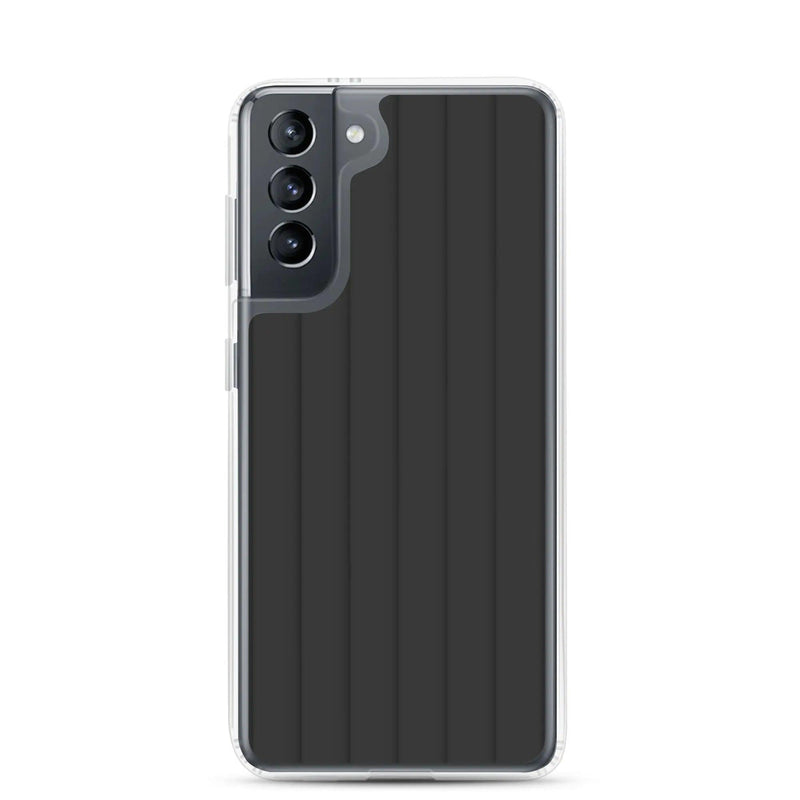 Load image into Gallery viewer, Soft Grey Black Striped Squishy Style Flexible Clear Samsung Case Bump Resistant Corners CREATIVETECH

