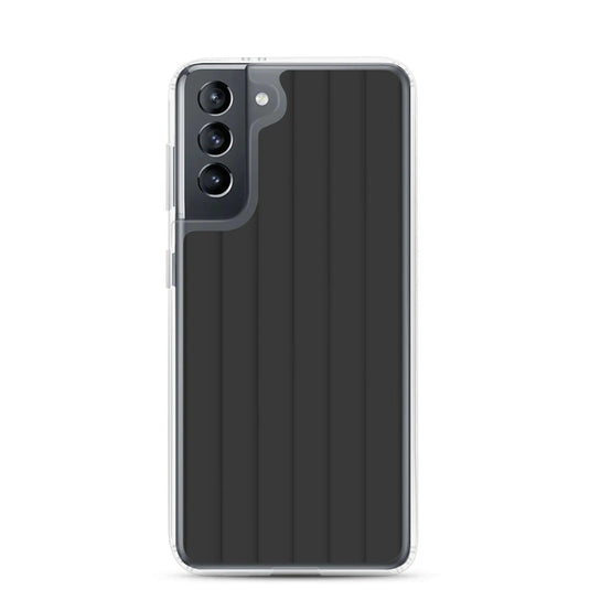 Soft Grey Black Striped Squishy Style Flexible Clear Samsung Case Bump Resistant Corners CREATIVETECH
