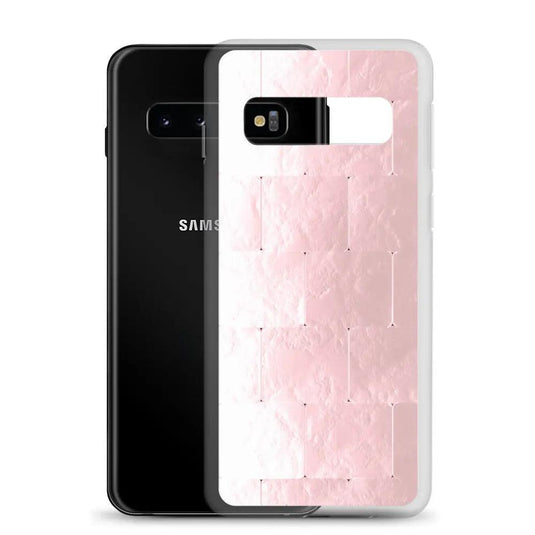 Soft Rose Gold Cubic Style Flexible Clear Samsung Case Bump Resistant Corners CREATIVETECH
