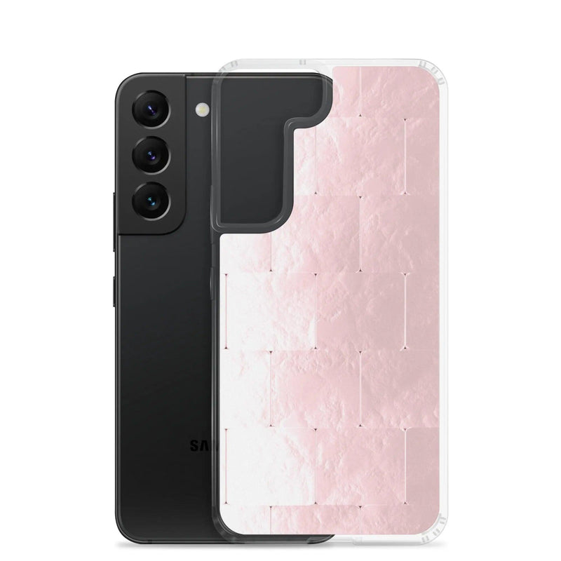 Load image into Gallery viewer, Soft Rose Gold Cubic Style Flexible Clear Samsung Case Bump Resistant Corners CREATIVETECH
