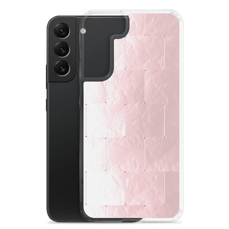 Load image into Gallery viewer, Soft Rose Gold Cubic Style Flexible Clear Samsung Case Bump Resistant Corners CREATIVETECH
