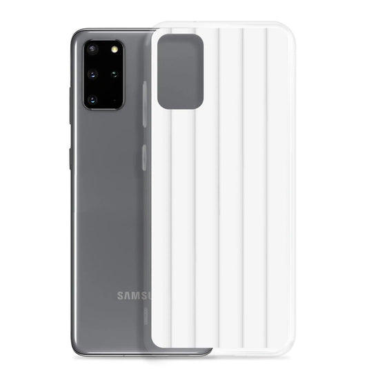 Soft White Striped Squishy Style Flexible Clear Samsung Case Bump Resistant Corners CREATIVETECH