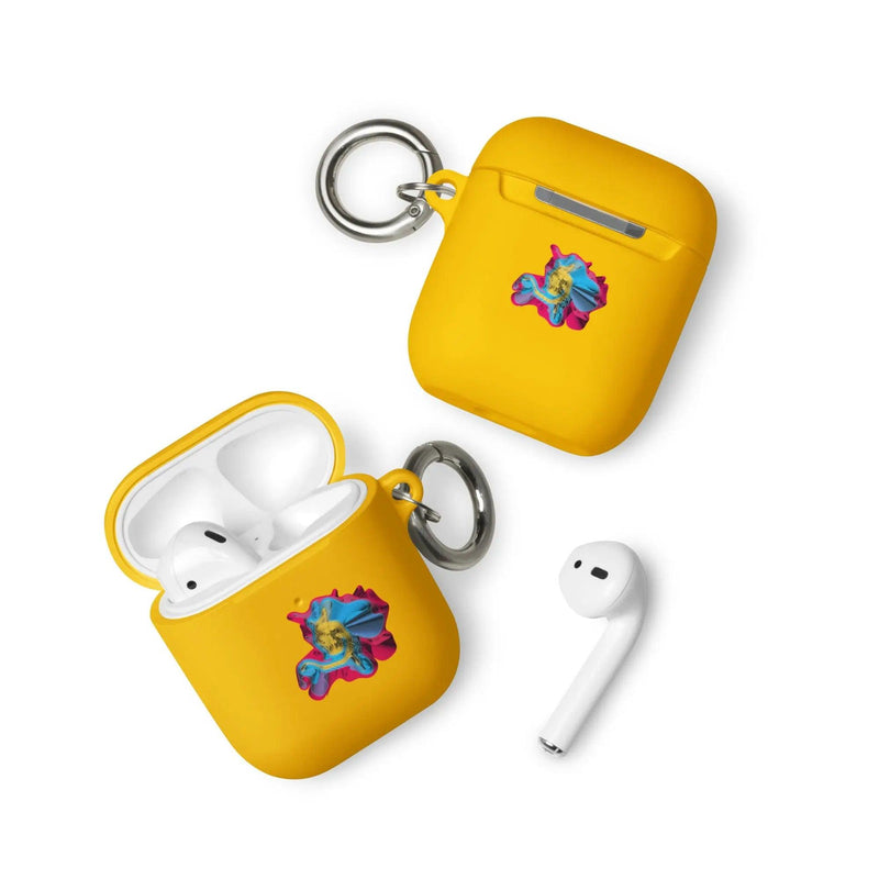 Load image into Gallery viewer, Warm Colorful Waves 2-in-1 Cool Shock Resistant Tough AirPods Case with Metal Carabiner CREATIVETECH
