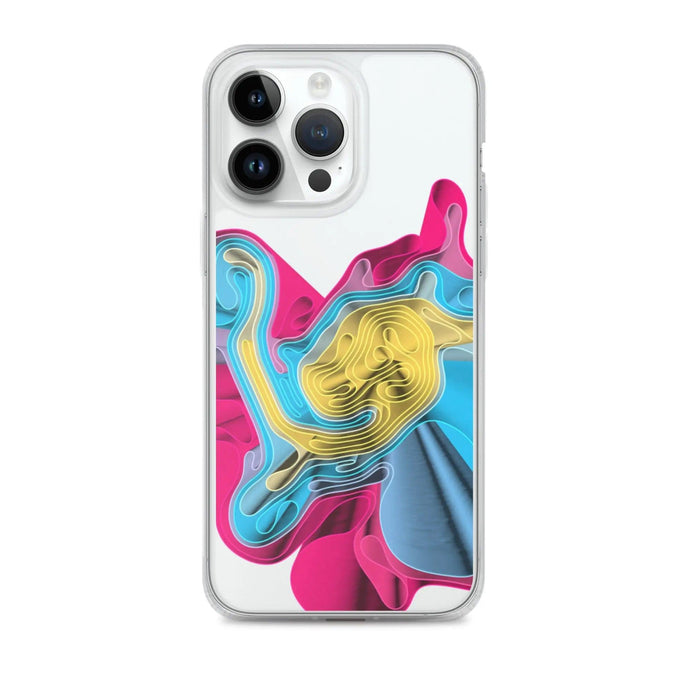 Warm Colorful Waves Flexible Clear iPhone Case Bump Resistant Corners CREATIVETECH