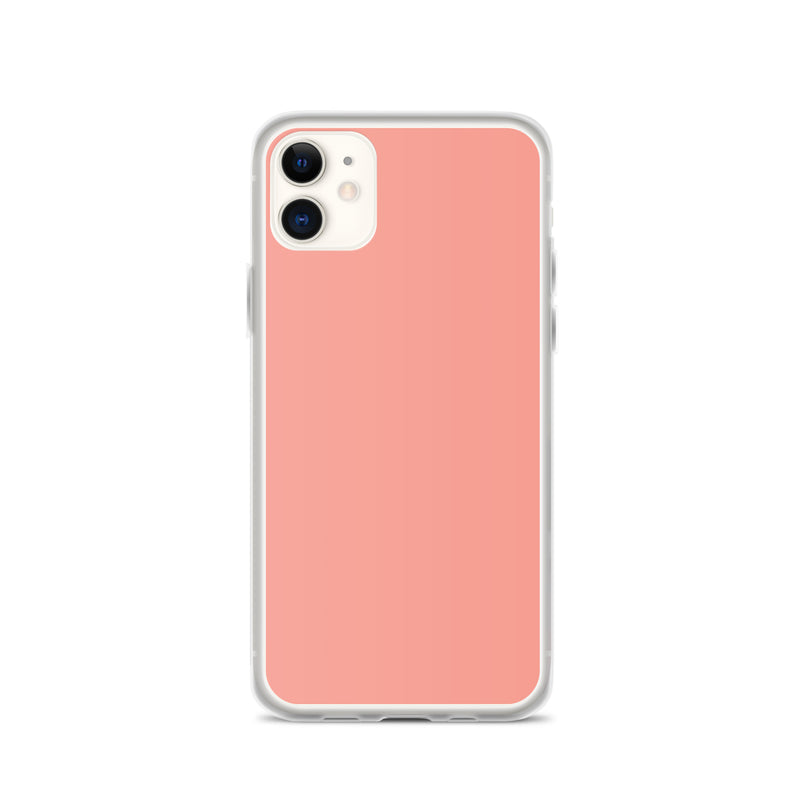 Load image into Gallery viewer, Plain Color Mona Lisa Pink iPhone Case Clear Bump Resistant Flexible CREATIVETECH
