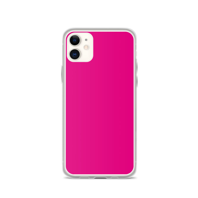 Load image into Gallery viewer, Violet Red Pink iPhone Clear Thin Case Plain Color CREATIVETECH
