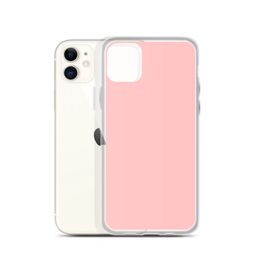 Plain Color Flamingo Pink iPhone Case Clear Bump Resistant Flexible CREATIVETECH