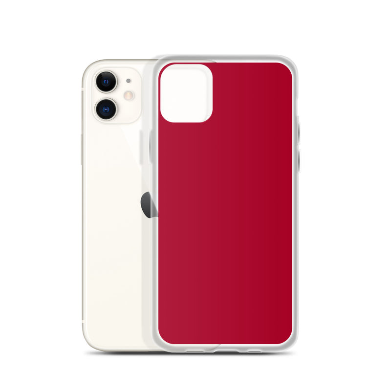 Load image into Gallery viewer, Plain Color Carmine Red iPhone Case Clear Bump Resistant Flexible CREATIVETECH
