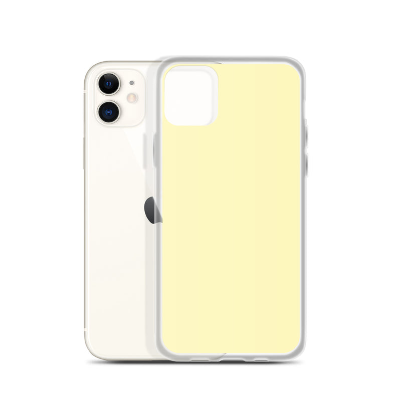 Load image into Gallery viewer, Plain Color Cumulus Yellow iPhone Case Clear Bump Resistant Flexible CREATIVETECH
