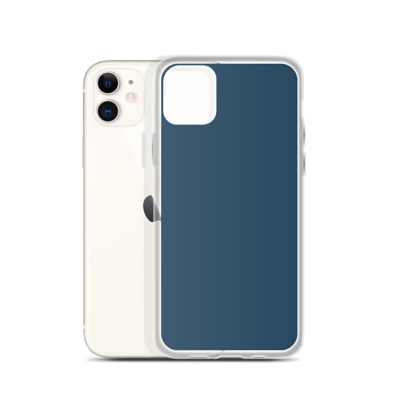 Load image into Gallery viewer, Plain Color Arapawa Blue iPhone Case Clear Bump Resistant CREATIVETECH
