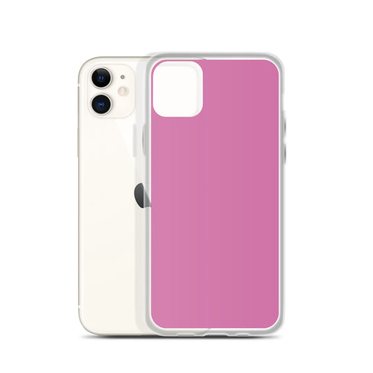 Hopbush Pink iPhone Clear Thin Case Plain Color CREATIVETECH