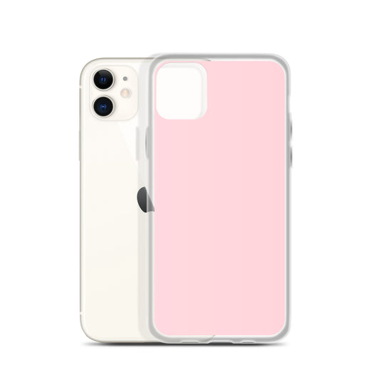 Flamingo Pink iPhone Clear Thin Case Plain Color CREATIVETECH