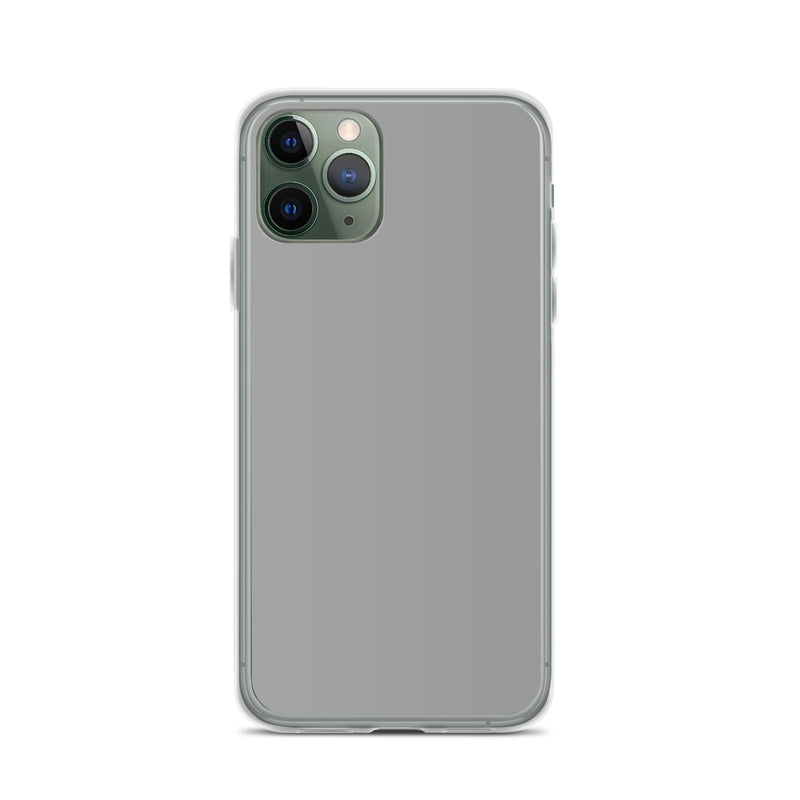Load image into Gallery viewer, Plain Color Nobel Grey iPhone Case Clear Bump Resistant Flexible CREATIVETECH
