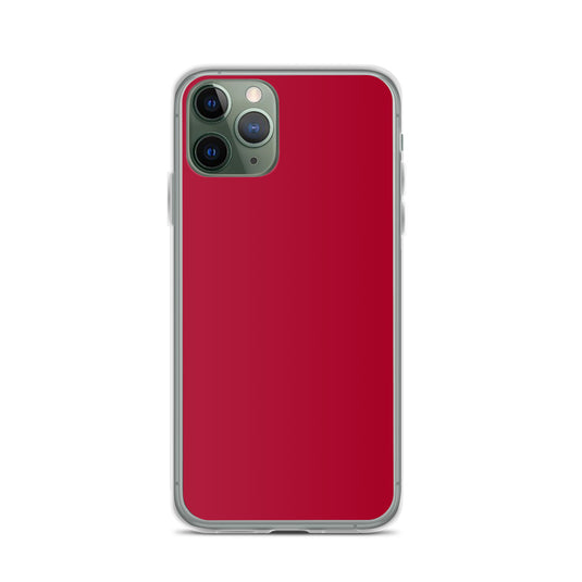 Plain Color Carmine Red iPhone Case Clear Bump Resistant Flexible CREATIVETECH