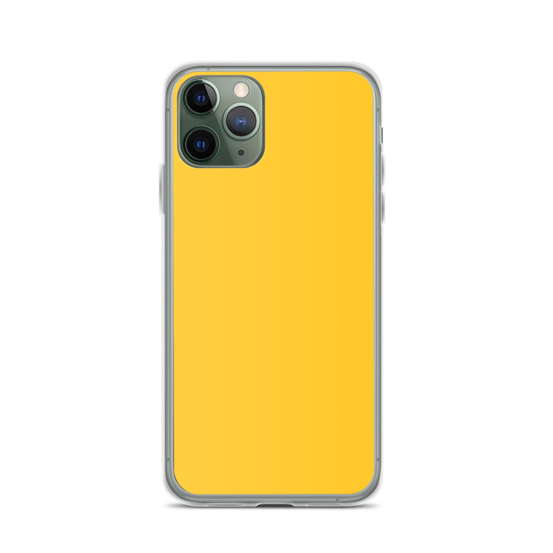 Load image into Gallery viewer, Plain Color Yellow iPhone Case Clear Bump Resistant CREATIVETECH
