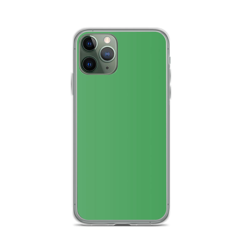 Load image into Gallery viewer, Plain Color Chateau Green iPhone Case Clear Bump Resistant CREATIVETECH
