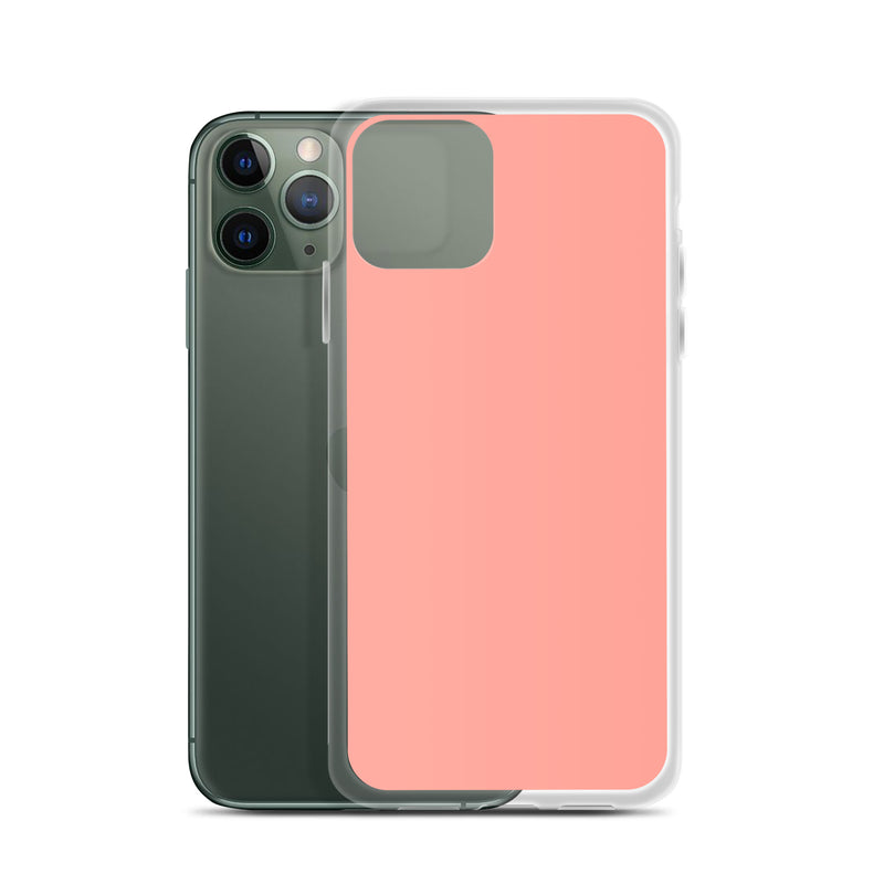 Load image into Gallery viewer, Plain Color Rose Bud Pink iPhone Case Clear Bump Resistant Flexible CREATIVETECH

