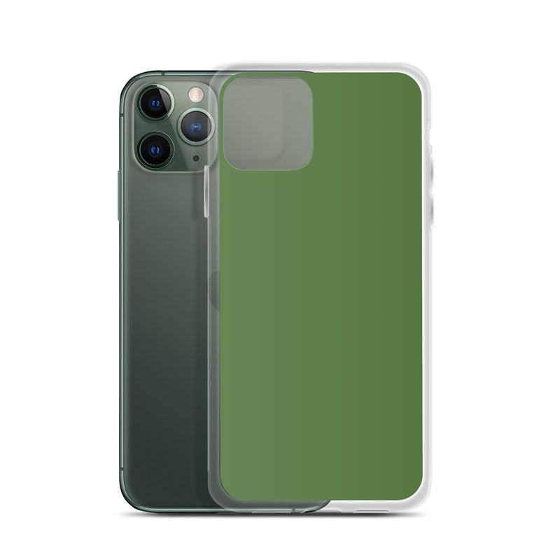 Load image into Gallery viewer, Plain Color Fern Green iPhone Case Clear Bump Resistant CREATIVETECH
