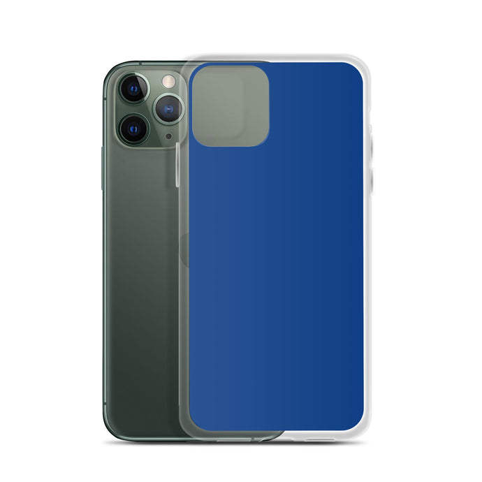 Dark Cerulean Blue iPhone Clear Thin Case Plain Color CREATIVETECH