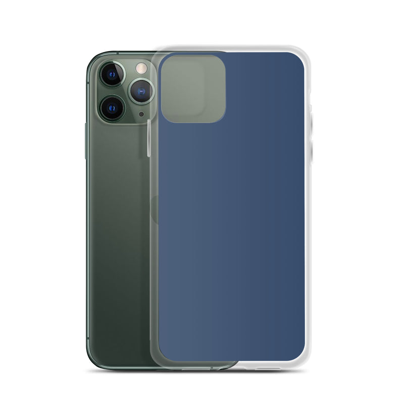 Load image into Gallery viewer, Midnight Blue iPhone Clear Thin Case Plain Color CREATIVETECH
