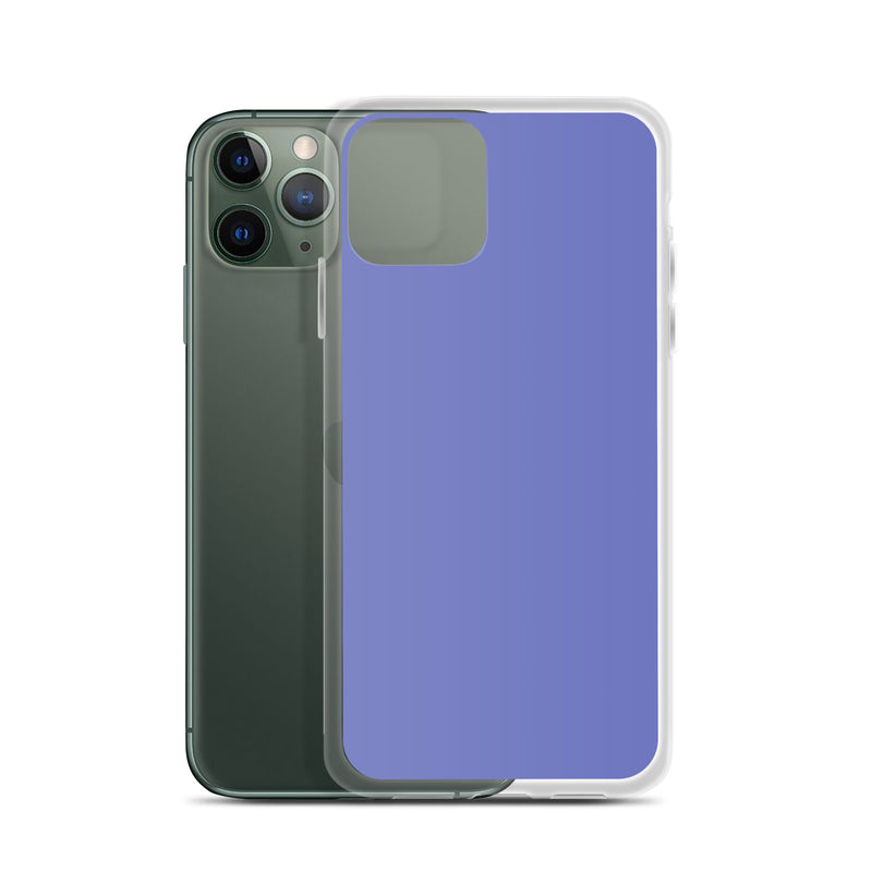 Load image into Gallery viewer, Medium Slate Blue iPhone Clear Thin Case Plain Color CREATIVETECH
