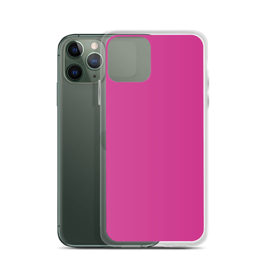 Deep Cerise Pink iPhone Clear Thin Case Plain Color CREATIVETECH