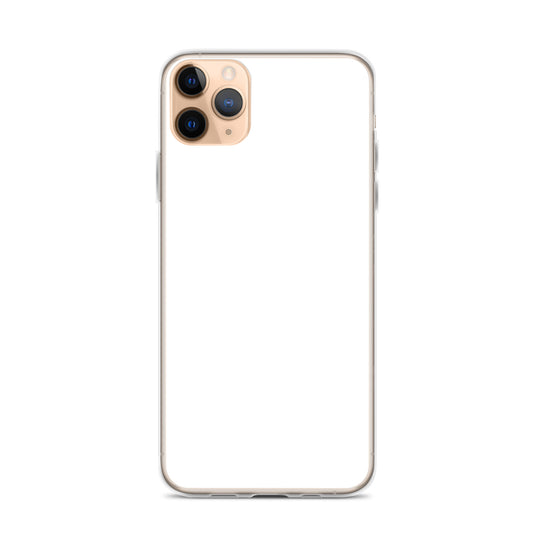 Plain Color White iPhone Case Clear Bump Resistant Flexible CREATIVETECH