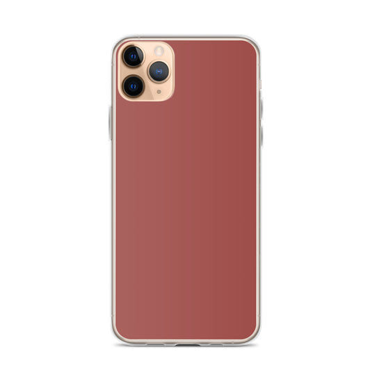 Plain Color Roof Terracotta Red iPhone Case Clear Bump Resistant Flexible CREATIVETECH