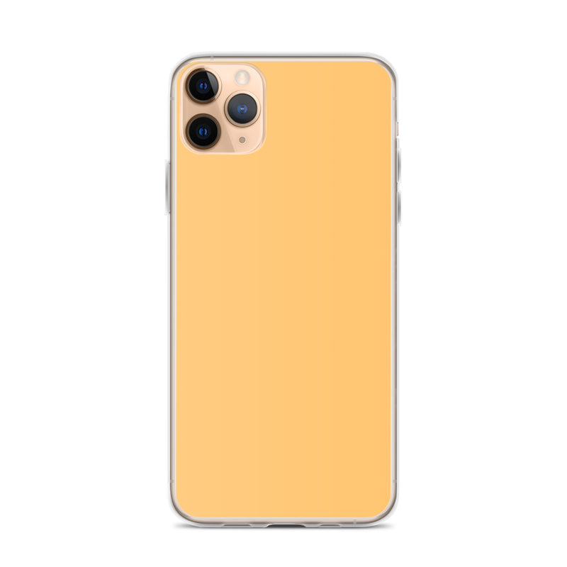 Load image into Gallery viewer, Plain Color Chardonnay Yellow Orange iPhone Case Clear Bump Resistant Flexible CREATIVETECH
