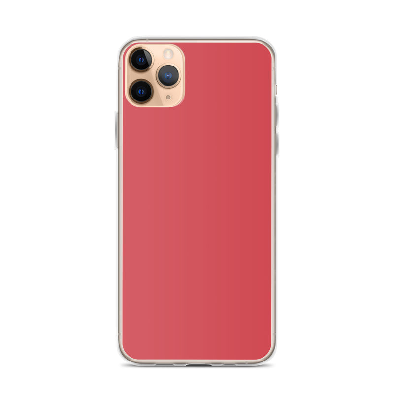 Load image into Gallery viewer, Light Mandy Red iPhone Clear Thin Case Plain Color CREATIVETECH
