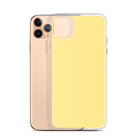 Plain Color Vis Vis Yellow iPhone Case Clear Bump Resistant CREATIVETECH