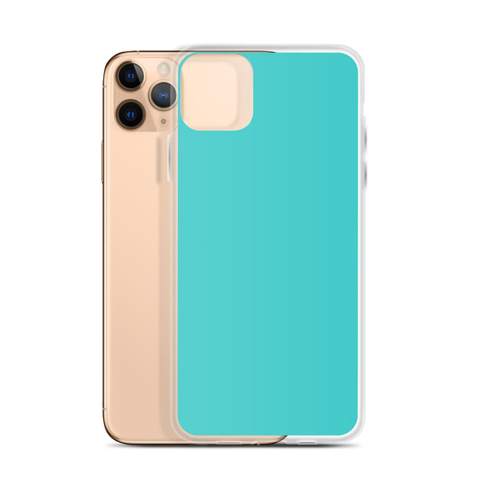 Plain Color Turquoise Blue iPhone Case Clear Bump Resistant CREATIVETECH